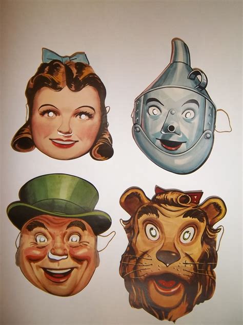 Original Masks Wizard Of Oz Characters Wizard Of Oz The