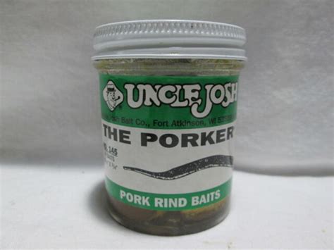 New Uncle Josh The Porker Pork Rind Bait Bb 02 Gl Color Green Pumpkin Ebay