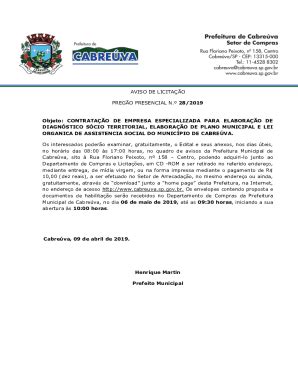 Preenchível Disponível publicao de extrato de aviso de licitao Fax