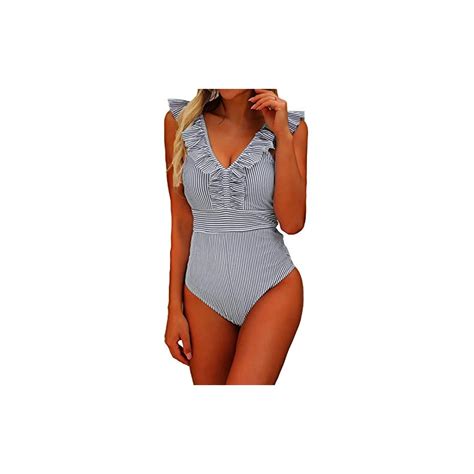 Chechury Costume Da Bagno Donna Bikini Intero Sexy Push Up Imbottito