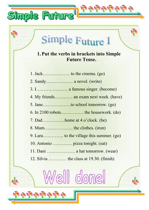 Exercises With Future Will - 8