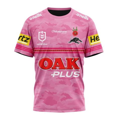 nrl penrith panthers custom  number  anzac day jersey  shirt