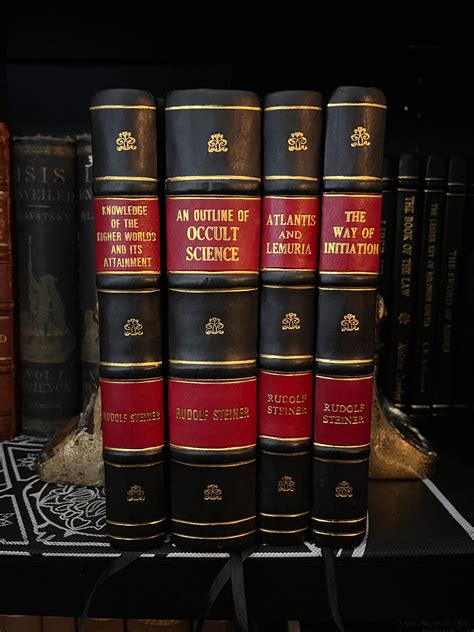Rare Rudolf Steiner Book Set 4 Volumes Anthroposophy, Leather Occult ...