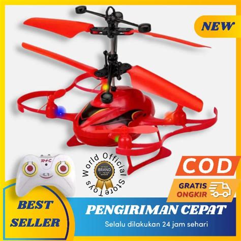 Jual Toys Mainan Anak Drone Helicopter Remote Control Bola Terbang