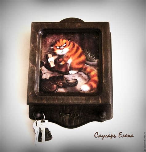 Ключница "Злобный Кот" – заказать на Ярмарке Мастеров – A6PX7RU ...