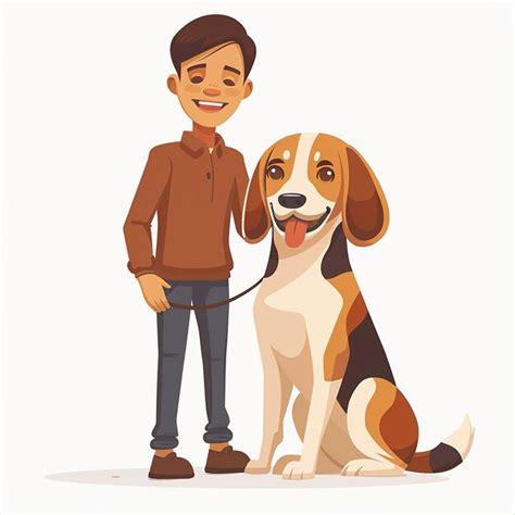 man  dog clip art pictures