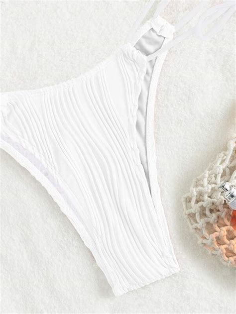 SHEIN Swim Chicsea Ruched Halter Tie Side Bikini Swimsuit SHEIN USA