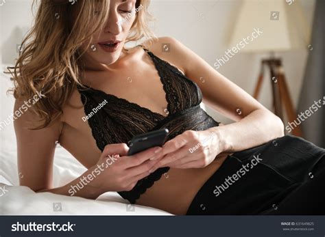 Image Beautiful Sexy Brunette Woman Lies Stock Photo 631649825 Shutterstock