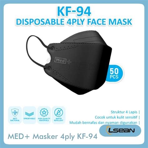 Jual MED Masker Medis Dewasa Disposable Face Mask KF 94 4 Ply Isi 50