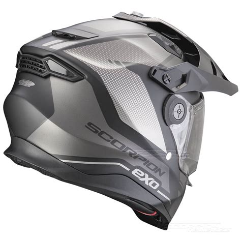 Scorpion Adf Air Trail Mattsvart Silver Scorpionhelmets