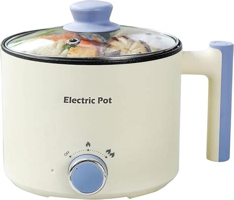 Amazon YOOLYQI Electric Hot Pot L Ramen Cooker Dual Power Mini Portable Multi