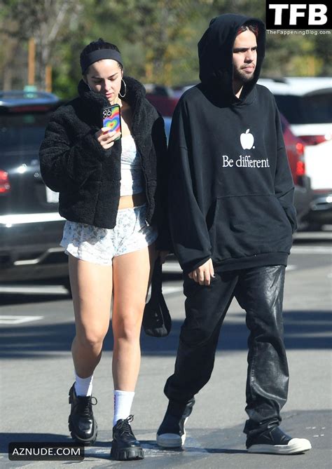 Addison Rae Sexy Seen Showing Off Her White Laced Lingerie After Lunch With Omer Fedi In Los