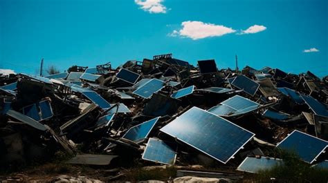 Premium Ai Image A Dumping Ground For Solar Panels Concept Of Green