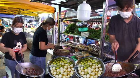 Phnom Penh Street Food Spicy Fried Dishes And Cambodian Traditionally