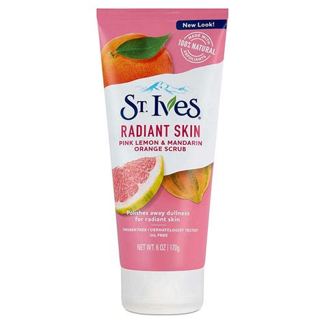 St Ives Radiant Skin Scrub Pink Lemon And Mandarin Orange
