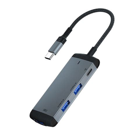 Концентратор USB-C 4 в 1 USB3.0 5 Гбит/с Быстрая док-станция Type-C ...