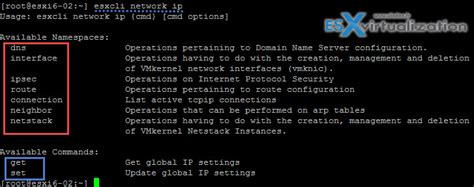 Esxi Commands List Networking Commands Esx Virtualization