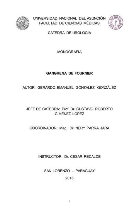 Mono Uro Gangrena De Fournier PDF