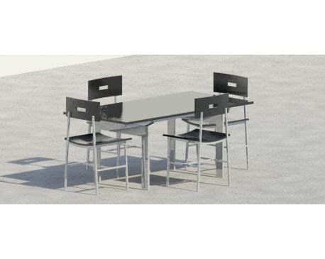 Dining table with chairs for Revit Architecture 2011 - modlar.com