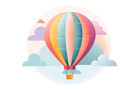 Premium Ai Image Cute Cartoon Hot Air Balloon