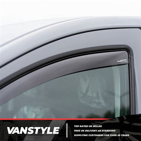 Fits Vw Caddy Mk Genuine Climair Front Wind Deflectors Dark