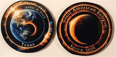 Full Color Solar Eclipse Coin Or Token Great American Eclipse April