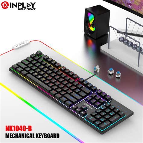 Inplay Keys Mechanical Keyboard Hot Swappable Red Switch With Rgb Light Gaming Keyboard For