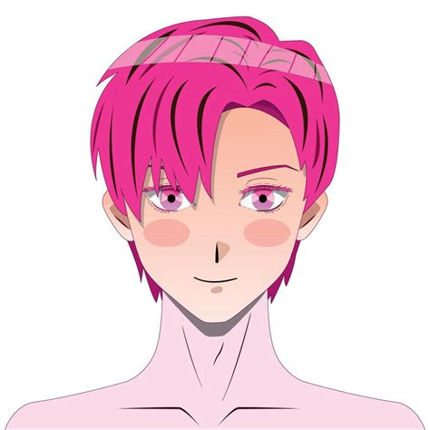 Anime Guy Vector Smile Face 15267754 Vector Art At Vecteezy