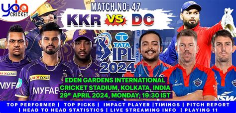 Kolkata Knight Riders Vs Delhi Capitals 47th Match N Ipl 2024 Eden