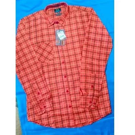 Casual Wear Checks Mens Cotton Check Shirt Machine Wash Size S Xl At