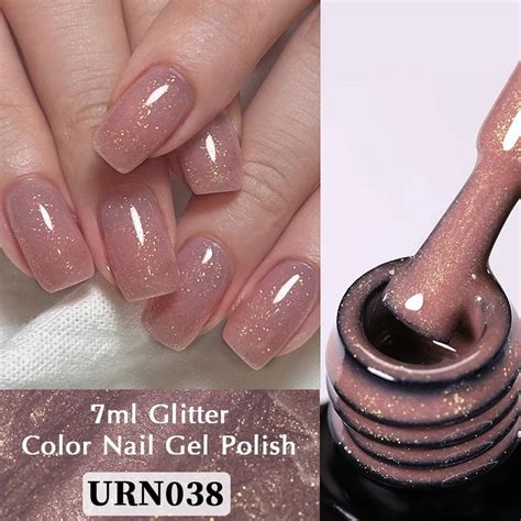 Ur Sugar Ml Nude Gold Shiny Color Nail Gel Polish Nair Art Manicure Semi Permanent