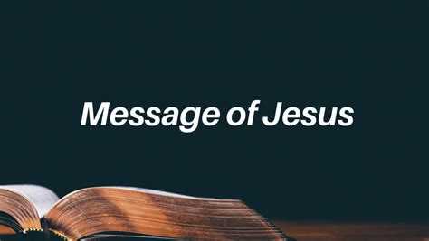 message  jesus preachers corner