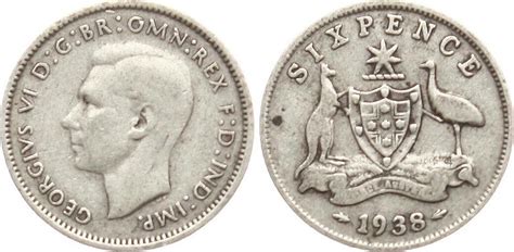 Australien Sixpence Georg Vi Vf Ma Shops