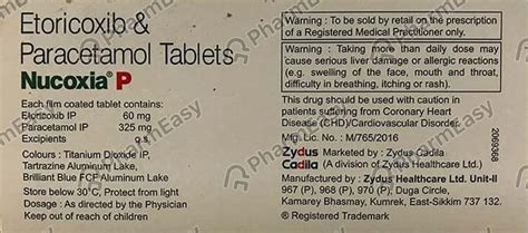 Nucoxia P Strip Of 15 Tablets Uses Side Effects Price And Dosage Pharmeasy