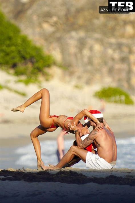 Izabel Goulart Sexy Seen Showing Off Her Hot Body In A Red Bikini On The Beach During A