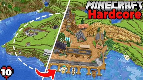 I Built A Mega Village In Hardcore Minecraft Survival Let S Play