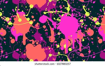 Seamless Splatter Paint Background Pattern Stock Vector Royalty Free