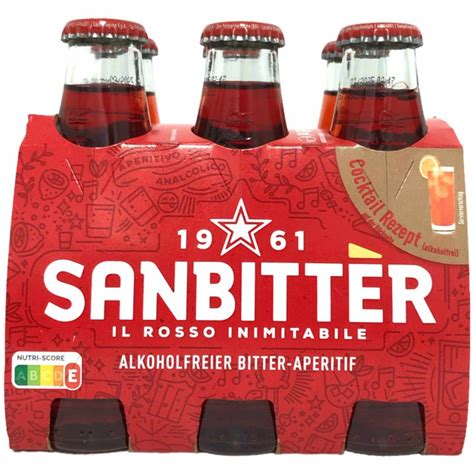 San Pellegrino Sanbitter Rosso Alkoholfreier Bitter Aperitif 6x 0 09