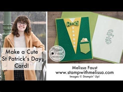 St Patrick S Day Card Tutorial With Stampin Up Handsomely Suited And