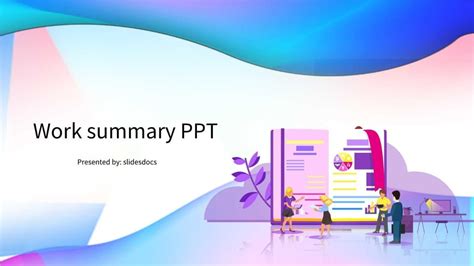 work summary google  theme  powerpoint template slidedocs