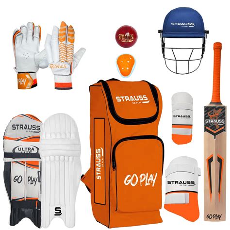 buy strauss kashmir willow leather cricket kit full size strausssport