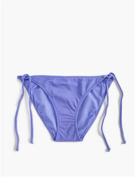 Mor Kadın Brazilian Bikini Altı Basic Yanları Bağlama Detaylı 3SAK00124BM Koton