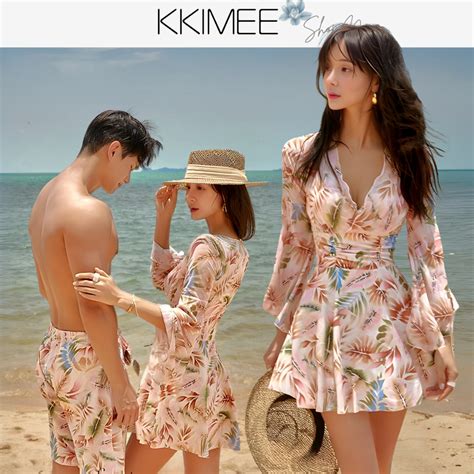 KKimee 情侶泳衣 比基尼長寬褲 平口褲SH702三件式 情侶裝 遊泳衣 BIKINI 泳裝 蝦皮購物