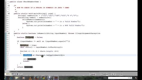 How To Check If String Is Number In Java Demo Youtube