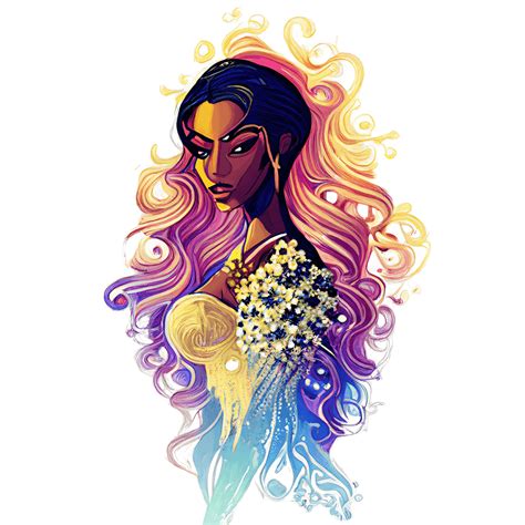 Stunning Dark Skin Woman Made Of White · Creative Fabrica