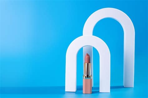 Premium Photo Abstract Background With Geometric Forms For Product Presentation Nude Lipstick