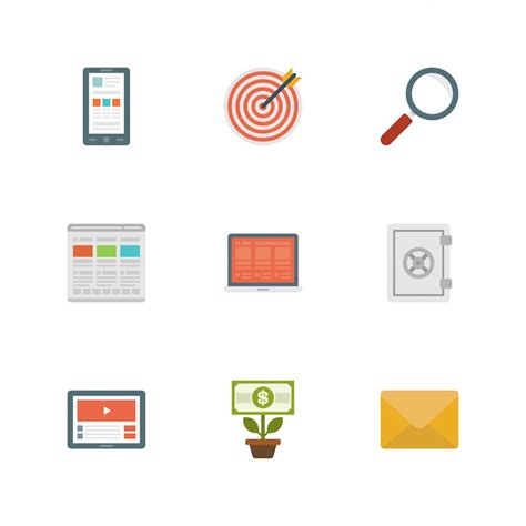 premium vector flat design icons vector illustration