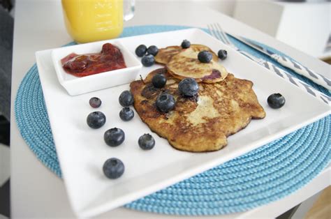 Blaubeeren Bananen Pancakes Low Carb Pfannkuchen