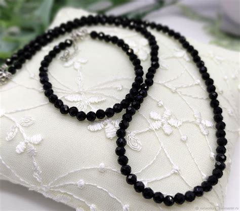 Натуральный Черный Турмалин шерл. Браслет с огранкой купить в интернет ...