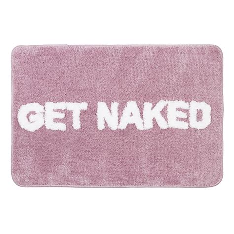 Get Naked Bath Mat Pink Bathroom Rug Cute Bath Mat Funny Etsy